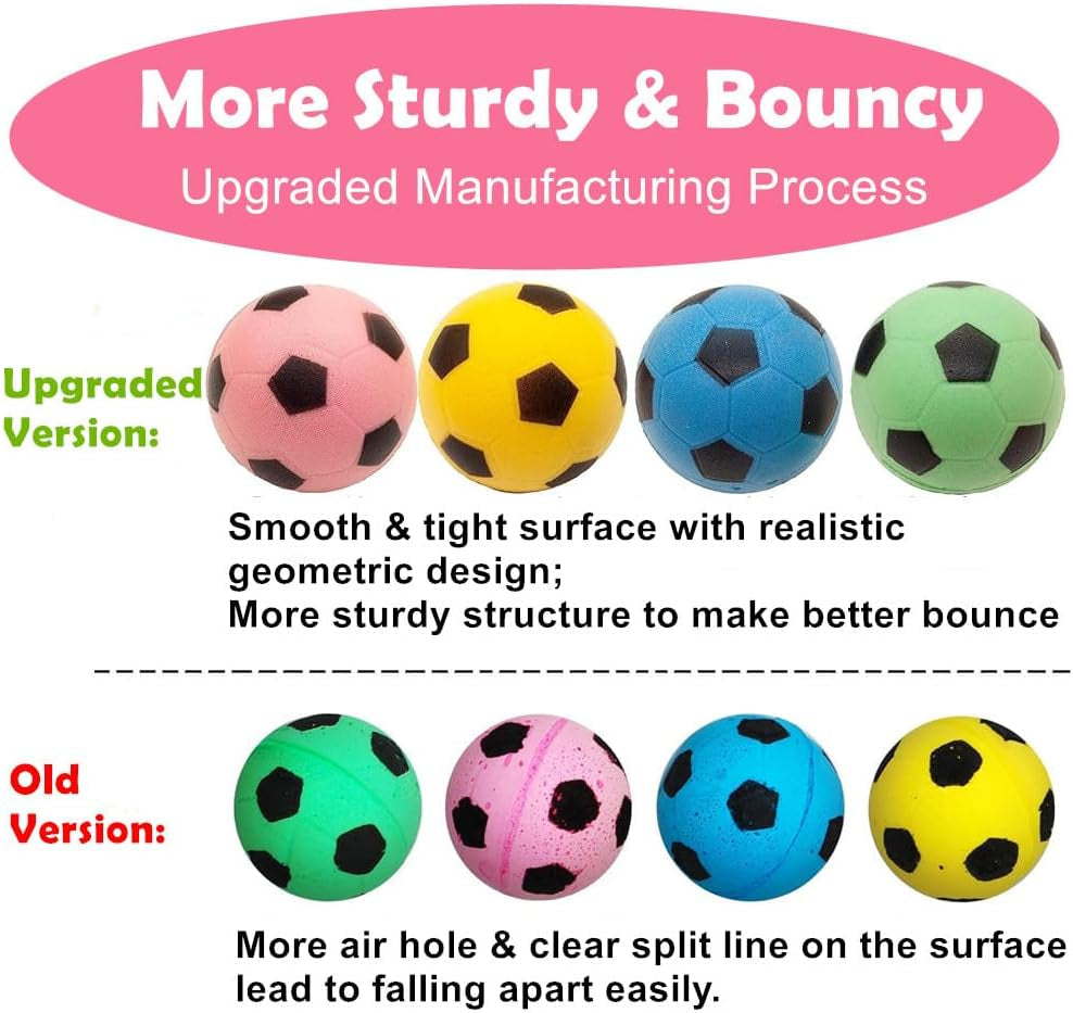 Professional Foam Soccer Balls for Cats - Set of 12
